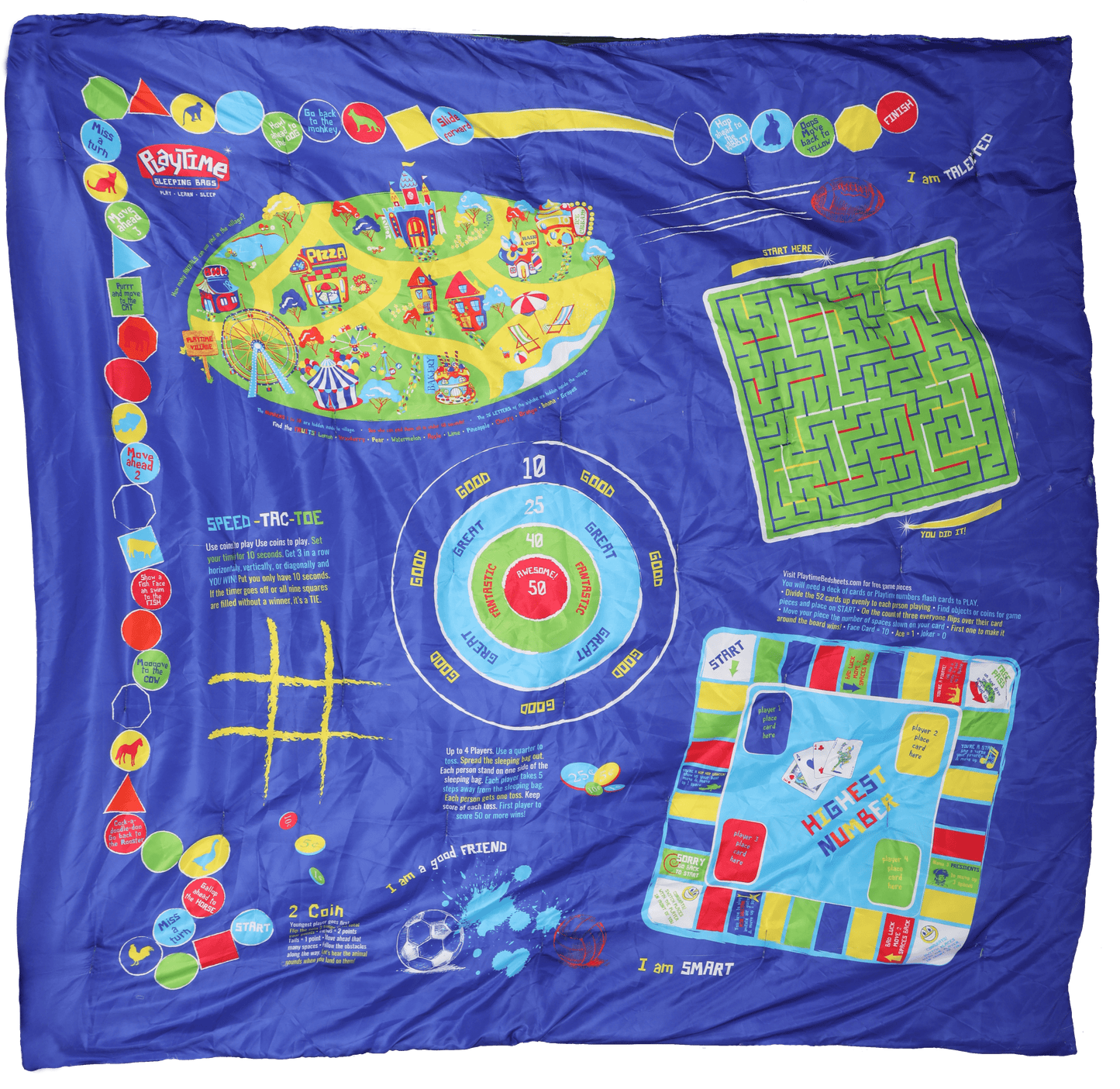 Playtime Reversible Slumber Bag. Over 35 Fun Interactive Games!