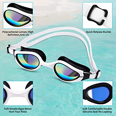 Swimming Goggles No Leaking Anti Fog UV Protection Swim Goggles