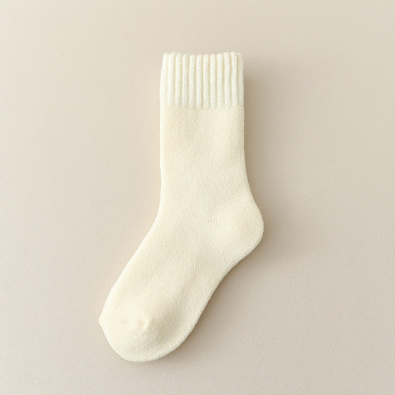 Unisex Thickened Children’s Fleece-lined Mid-Calf Socks